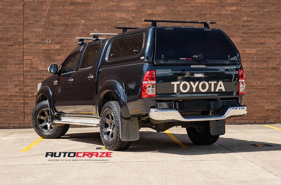 TOYOTA HILUX 4WD BEAST BLACK MACHINED WITH DARK TINT